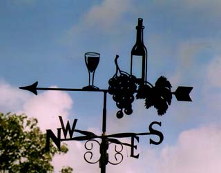 Wine and Grapes weathervane
